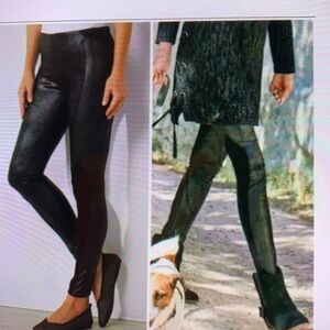 Soft Surroundings Faux Leather Leggings 2X